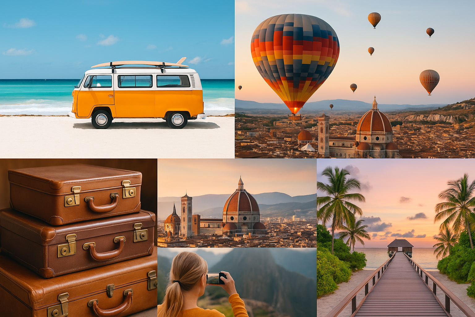 Travel collage background